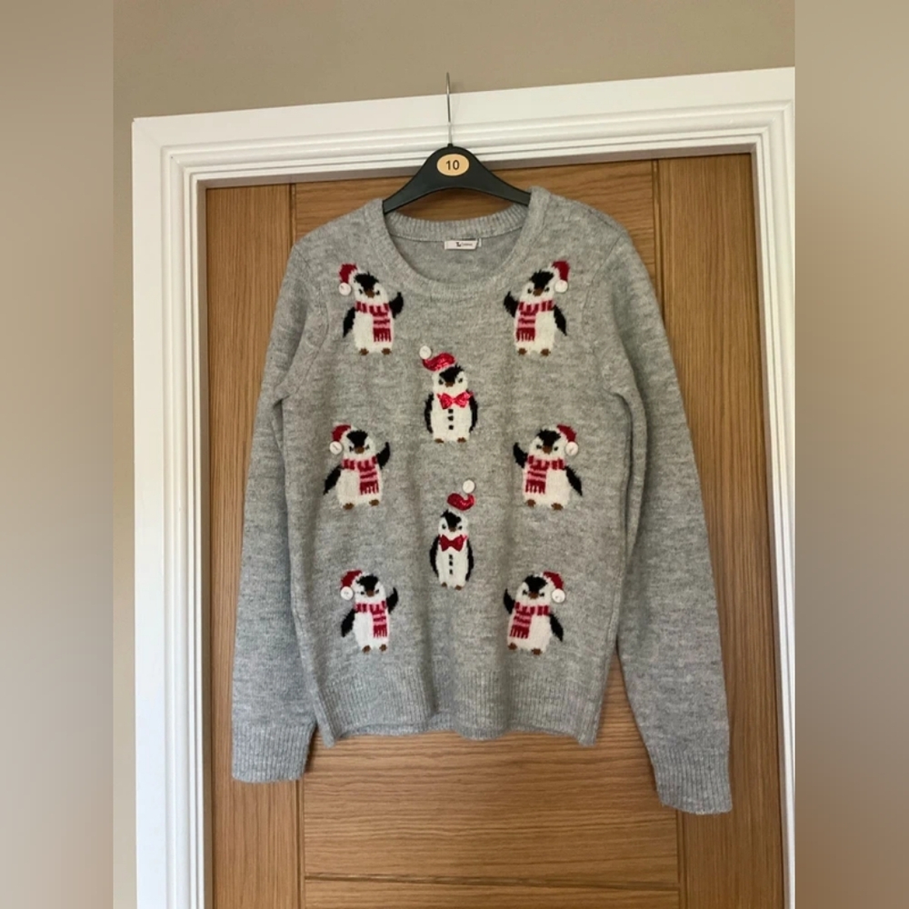 Gray Penguin Sweater